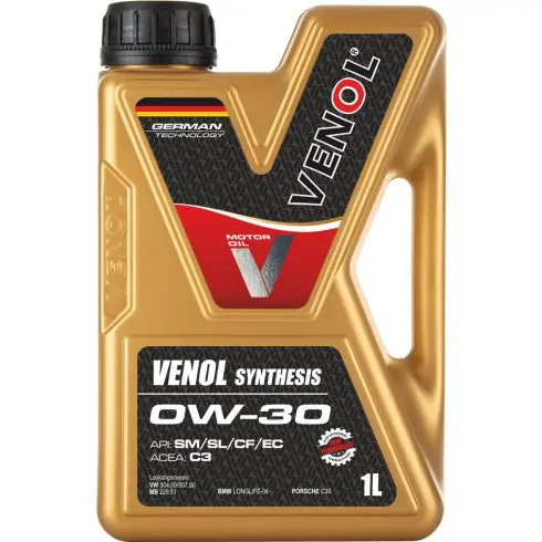 VENOL SYNTHESIS 0W30 C3 VW 504/507 1L motorolaj Újdonság