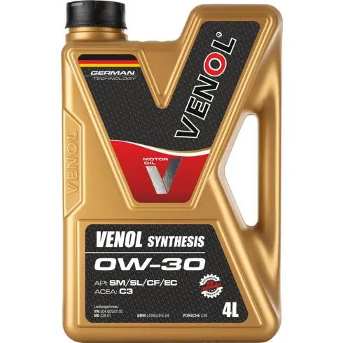 Olcsóbb VENOL SYNTHESIS0W30 C3 VW 504/507 4L motorolaj