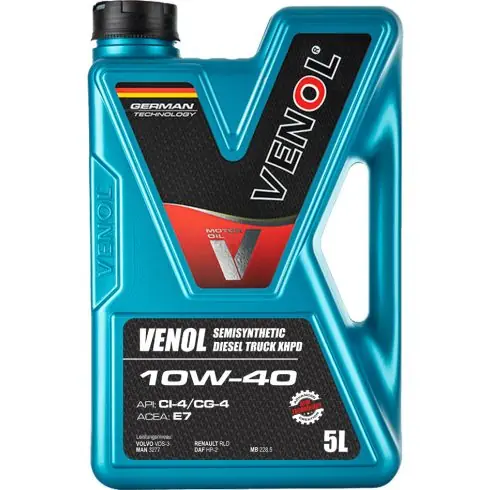 Végkiárusítás VENOL SEMISYNTHETIC DIESEL TRUCK XHPD CI-4 / CG-4 10W40 5L motorolaj
