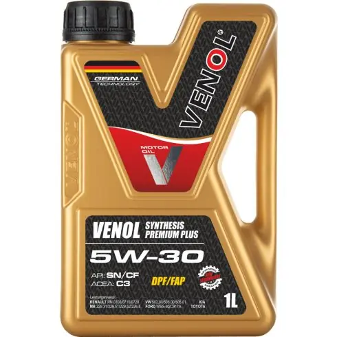 VENOL SYNTHESIS PREMIUM PLUS SN CF 5W30 C3 1L motorolaj Vásárlói kedvenc