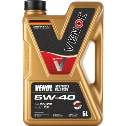 Akció VENOL SYNTHESIS GOLD PLUS SN CF 5W40 C2 5L motorolaj