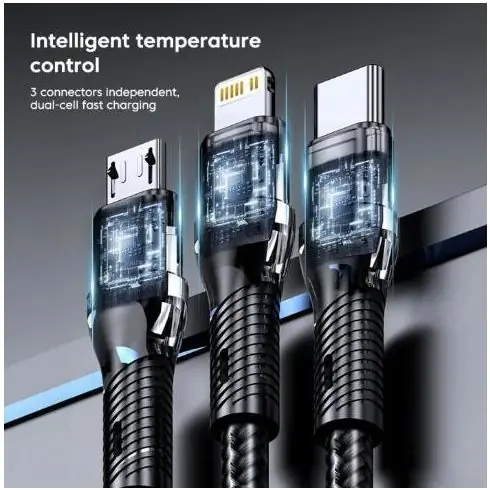 AL 3 az 1-ben mobil adat és töltő kábel különböző töltőfejekkel 5A 12-24V 12019 Korlátozott ajánlat