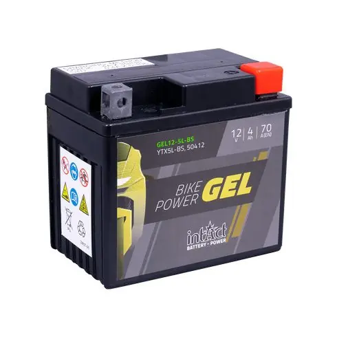 Kiárusítás IntAct - 12v 4ah - GEL motor akkumulátor - jobb+ * YTX5L-BS