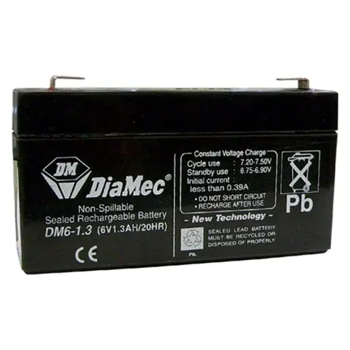 Diamec - 6V 1,3Ah - zárt savas akkumulátor DM6-1.3 Azonnali szállítás