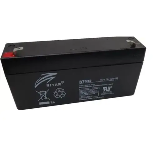Vedd meg most Ritar RT632-F1 6V 3,2Ah zárt ólomakkumulátor RT632