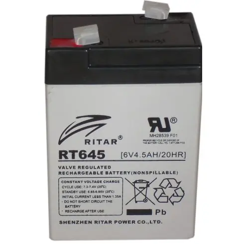 Ritar RT645-F1 6V 4,5Ah zárt ólomakkumulátor Végkiárusítás