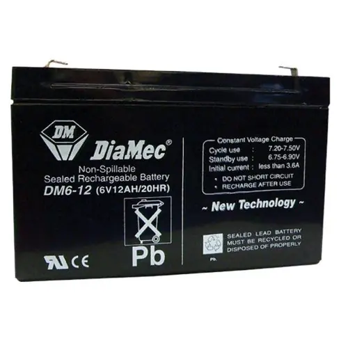 Diamec - 6V 12Ah - zárt savas akkumulátor DM6-12 Kiárusítás