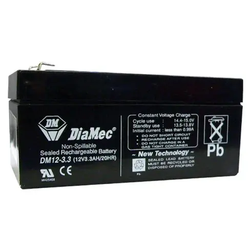 DIAMEC AGM akkumulátor; 12V / 3,3Ah; zárt, gondozásmentes DM12-3.3 Exkluzív ajánlat