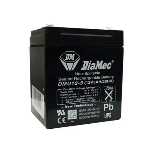 DIAMEC AGM akkumulátor, 12 V, 5 Ah, zárt, gondozásmentes DM12-5UPS Árcsökkenés