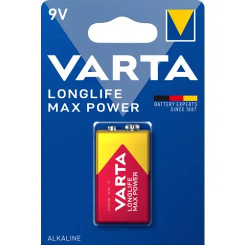 Expressz szállítás VARTA LONGLIFE MAX POWER 9 V-os/ E/ 6LR61 elem BL1 4722101401