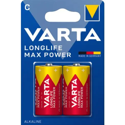 VARTA LONGLIFE MAX POWER bébi/ C/ LR14 elem BL2 4714101422 Kiárusítás