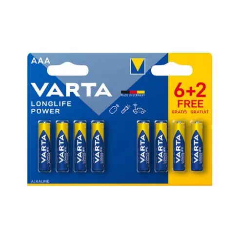 VARTA LONGLIFE POWER mikro/ AAA/ LR03 elem BL6+2 4903121428 Szuper akció