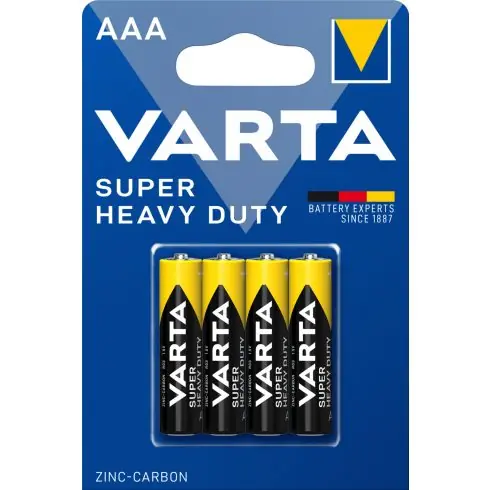 Kedvezményes ár VARTA SUPER HEAVY DUTY mikro/ AAA/ R3 elem BL4 2003101414