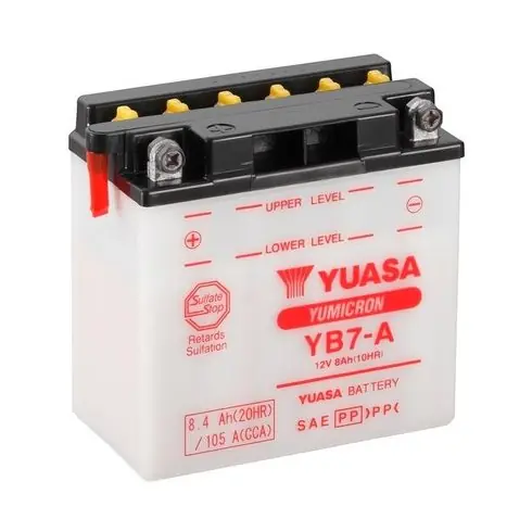 YUASA Indító akkumulátor 12V 8Ah 124A Bal+ YB7-A Szezonális akció