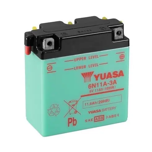 Nézd meg most YUASA Indító akkumulátor 6V 12Ah 80A Jobb+ 6N11A-3A