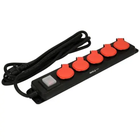 Népszerű YATO Elektromos hosszabbító 5-ös elosztó 3m, 3x1,5 mm² YT-81242