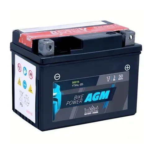 IntAct - 12v 3ah - AGM motor akkumulátor - jobb+ * YTX4L-BS Kedvezményes ár