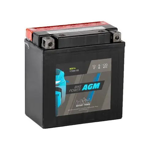 Ajánlat IntAct - 12 V 9 Ah - AGM motor akkumulátor - bal+ * YTX9A-BS