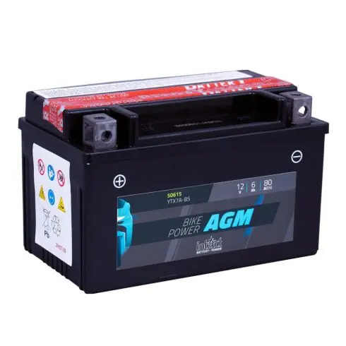 Kedvezmény IntAct - 12v 6ah - AGM motor akkumulátor - bal+ * YTX7A-BS