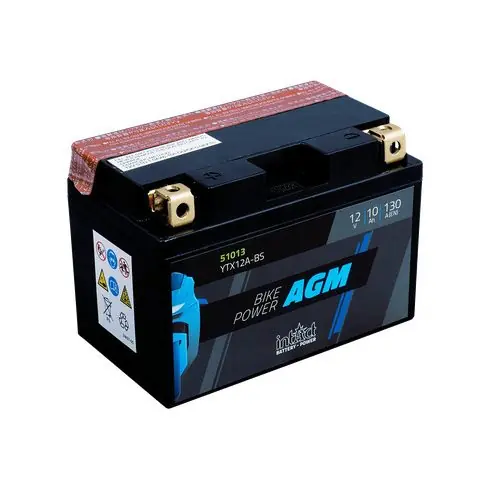 Gyors szállítás IntAct - 12v 10ah - AGM motor akkumulátor bal+ * YTX12A-BS