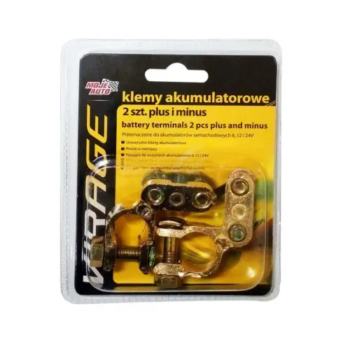 Moje Auto erősített sárgaréz akkumulátor-kábelsaru készlet 93-003 Árcsökkenés