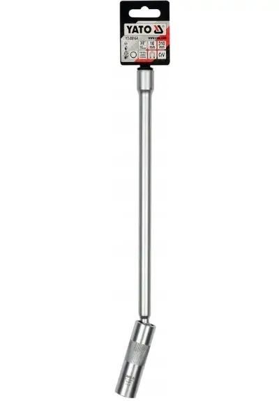 Legkelendőbb GYERTYAKULCS 16 MM-ES 3/8"-AS DUGÓKULCSHOZ HOSSZABBÍTÓVAL310 MM, YATO YT-08164