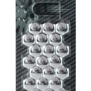 Kerékanya, kerékcsavar kupak készlet krómozott, peremes 21 mm-es, Carmotion J-21308 Árcsökkenés