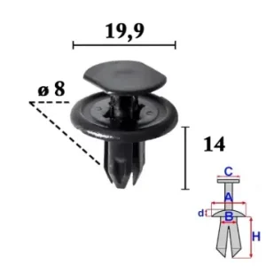 Mazda lökhárító, kerékív, doblemez patent több típushoz OE: BGV456145, C70518 (1 db) [11] Vedd meg most