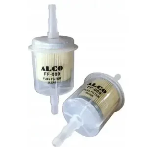 Benzinszűrő, üzemanyagszűrő univerzális 6 mm-es és 8 mm-es csőátmérőhöz, ALCO FF-009 (1 db) Gyors szállítás