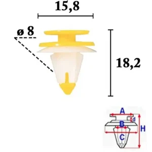 Azonnali szállítás Nissan ALMERA, MICRA, PRIMERA burkolat-rögzítő patent, bolha több típushoz C70621 (1 db) [24]