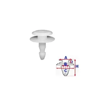 Nézd meg most Honda, Nissan több típus burkolat-rögzítő bolha, patent C60477 (1 db) [24]