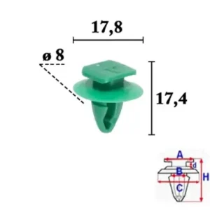 Ajánlat Fiat, Jeep kárpitrögzítő patent több típushoz OE: 71748293, ROMIX C70560 (1 db) [23]