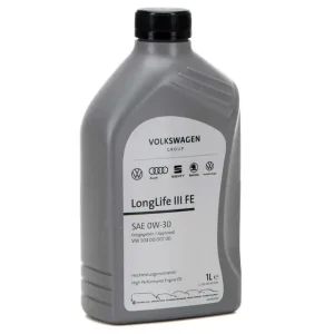 Olcsó VW, Audi, Seat, Cupra, Skoda gyári motorolaj LongLife III 0W30 504 00/507 00, G555545M2 EUR (1 liter)