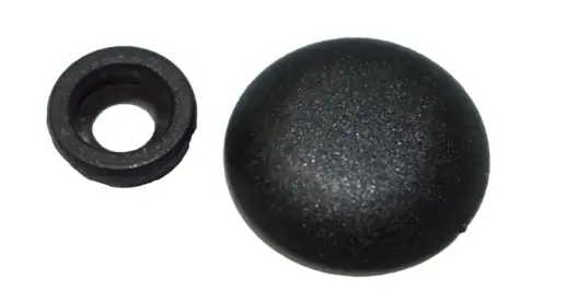 Csavartakaró, csavarzáró fedél kupak alátéttel fekete színben, univerzális felhasználás C70131 (1 db) [15] Kiárusítás