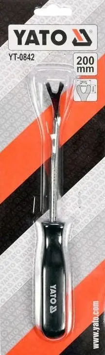 Kárpitleszedő szerszám ajtókárpitokhoz, oldalsó burkolatokhoz 200 mm hosszú YT-0842 Prémium