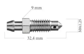 Fék légtelenítő csavar M8X1,25 menettel univerzális QB0015 (1 db)(17) Szuper akció