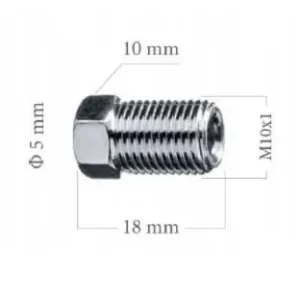 Fékcső hollander, hollandi átmérő 5-ös fékcső csatlakozó 10X1 menettel, végig menetes QBTX (1 db) [17] Ingyenes szállítás