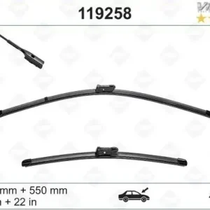 VW Beetle (5C1, 5C2) 2011.04 - 2019.07 és VW Beetle kabrió (5C7, 5C8) 2013.01 - 2019.07 első ablaktörlő lapát készlet SWF 119258 Akciós ár