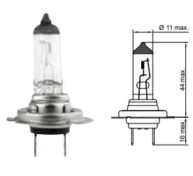 Vedd meg online Tesla H7 +50%-os emelt fényű halogén izzó 12V 55W B30701