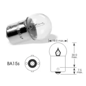 6V 5W cseresznye izzó Tungsram BAY15s Expressz kézbesítés
