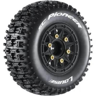 Olcsóbb SC-PIONEER 1/10, 12 mm, 14 mm és 17 mm-es levehető imbuszfejű, fekete tárcsák, 2 db