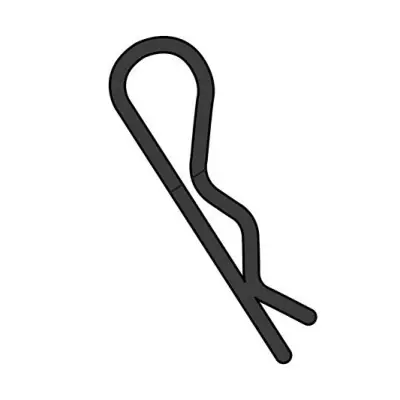 Team Corally - karosszériakapocs - 45°-ban hajlított - közepes - fekete - 10 db. Akciós ár