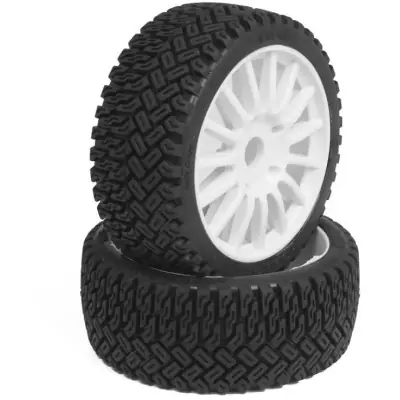 Kedvezményes ár RALLYCROSS ragacsos gumiabroncsok, fehér tárcsák, 2db.