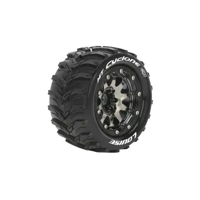 Végkiárusítás MT-CYCLONE SOFT 1/10 1/2 offset 12mm hex Black Chrome Bead-Lock Rims