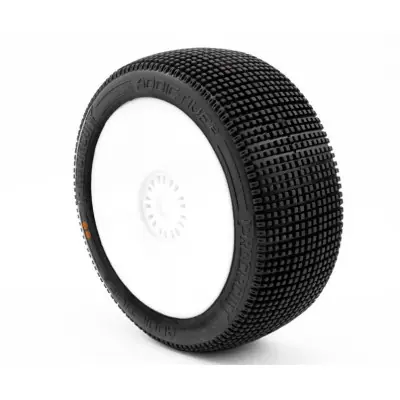 Ingyenes szállítás ADDICTIVE V2 BUGGY S3 (KÖZEPES) ragasztott gumik, fehér tárcsák, 2 db.