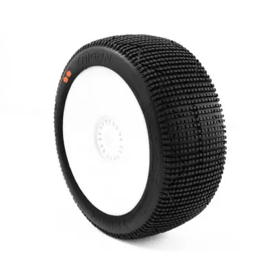 Expressz szállítás TRIGON V3 BUGGY S3 (KÖZEPES) ragasztott gumik, fehér tárcsák, 2 db.