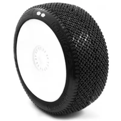 KAMIKAZE V2 BUGGY S1 (SZUPER PUHA) ragasztott gumik, fehér tárcsák, 2 db. Ajánlat