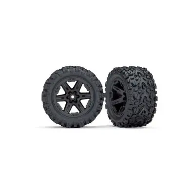 Ne maradj le Traxxas kerék 2.8", tárcsa Rustler 4x4 fekete, gumik Talon Extreme (pár)