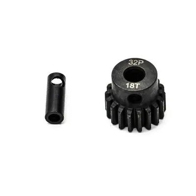 18 fogú acél motoros fogaskerék, 32DP modul 5 mm-es furattal és 3,17 mm-es adapterrel. Kedvezmény