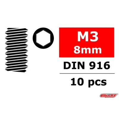 Acél csiga, M3x8mm, 10 db. Csak ma